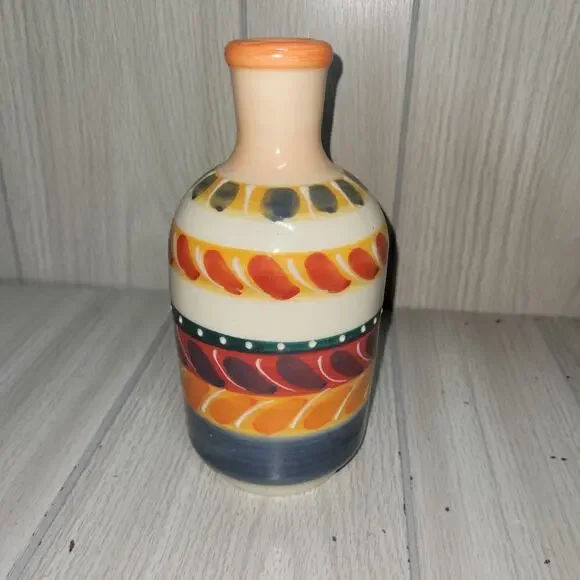 Vtg Pedraza Colorful Ceramic Vase Art Pottery Spain 8" Southwestern Native - Picture 6 of 7